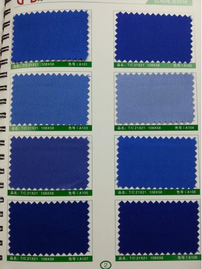 SD-DGYE   滌棉紗卡  T/C  21*21  108*58 側面照